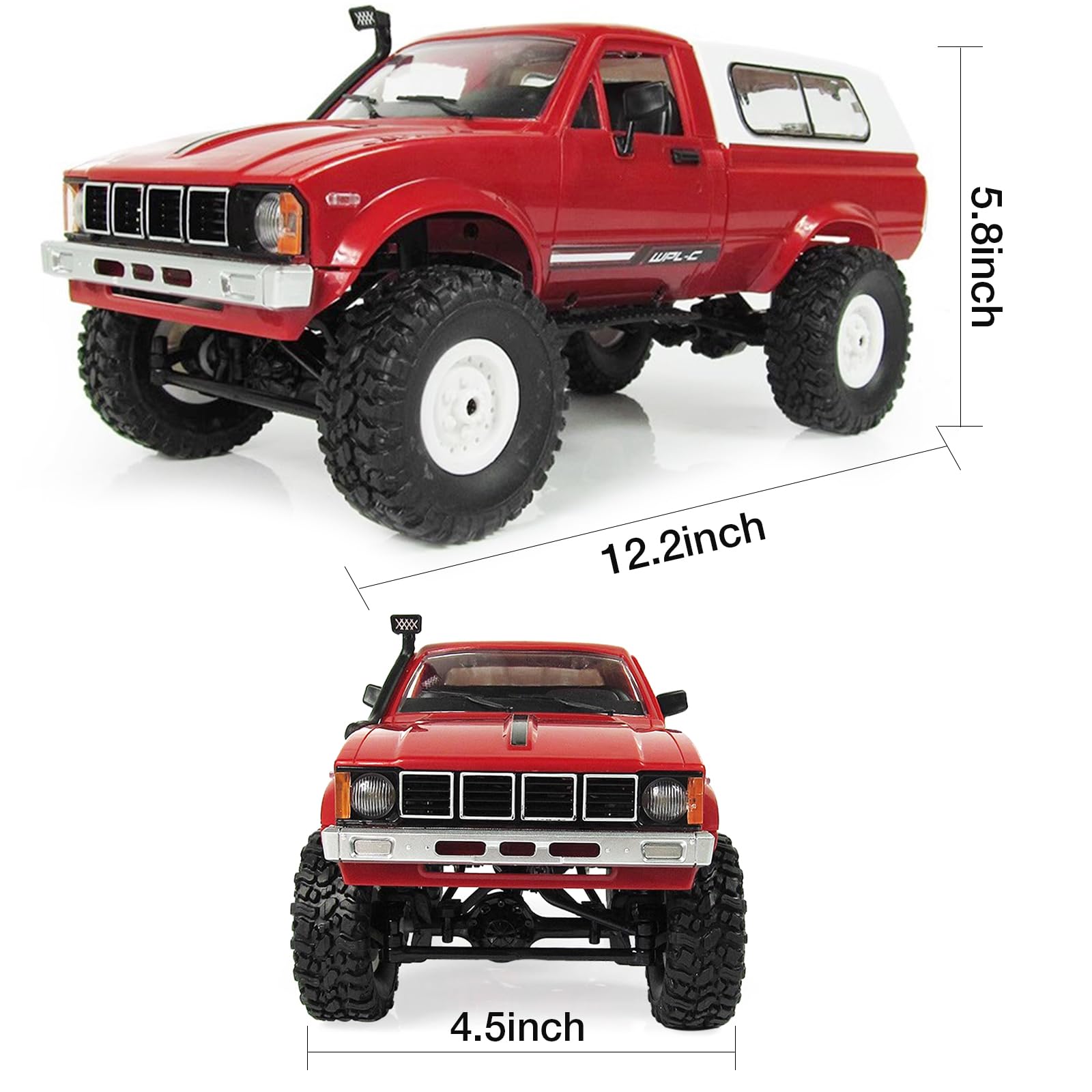Amazon.co.jp: RC Rock Crawler WPL C24 4WD 1/16 ピックアップ