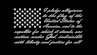 American Flag Pledge of Allegiance Vinyl Truck Window Sticker Decal (13" x 23")