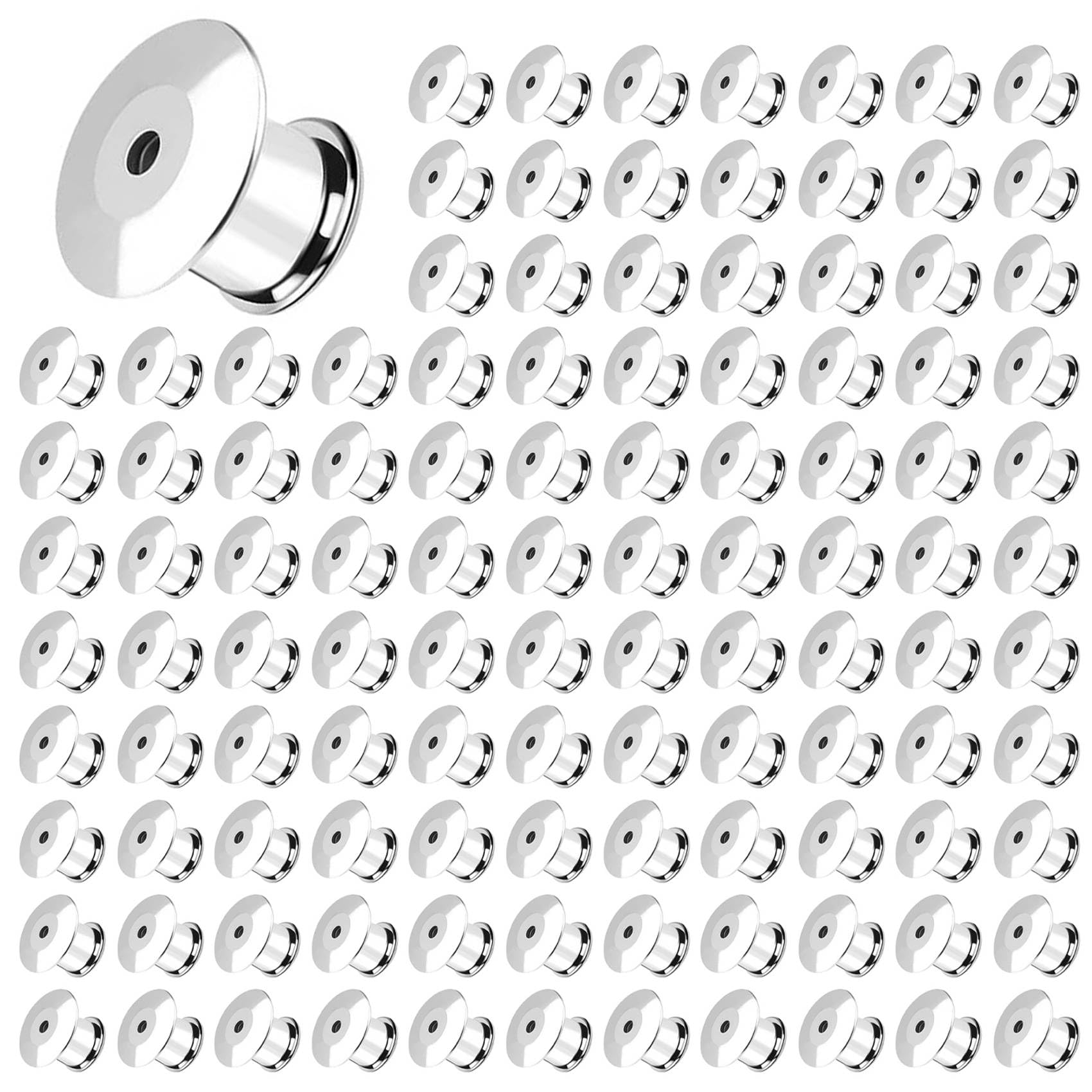 Ctrlzs 800Pcs Locking Pin Back Locking Pin Retainer Buckle, Used For Locking The Back Of Metal Pin Of Brooch Enamel Lapel Pin