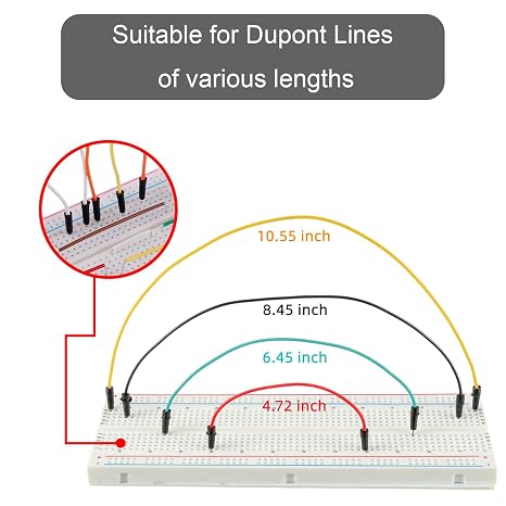 3Pcs Breadboard 830 Point Solderless Prototype PCB Board Kit for Proto Shield Distribution Connecting Blocks for Arduino (3 * 830)