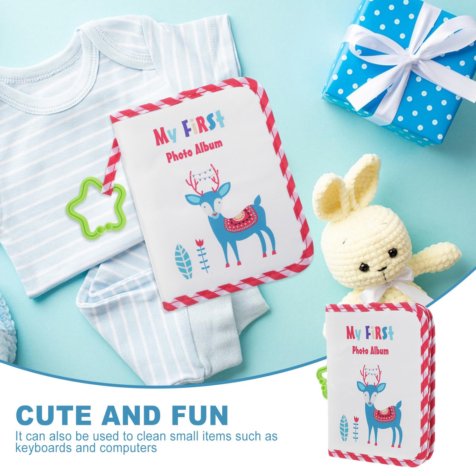Toyvian 4 Stück Neugeborenen Fotoalbum Elch Design für Babys Erstes