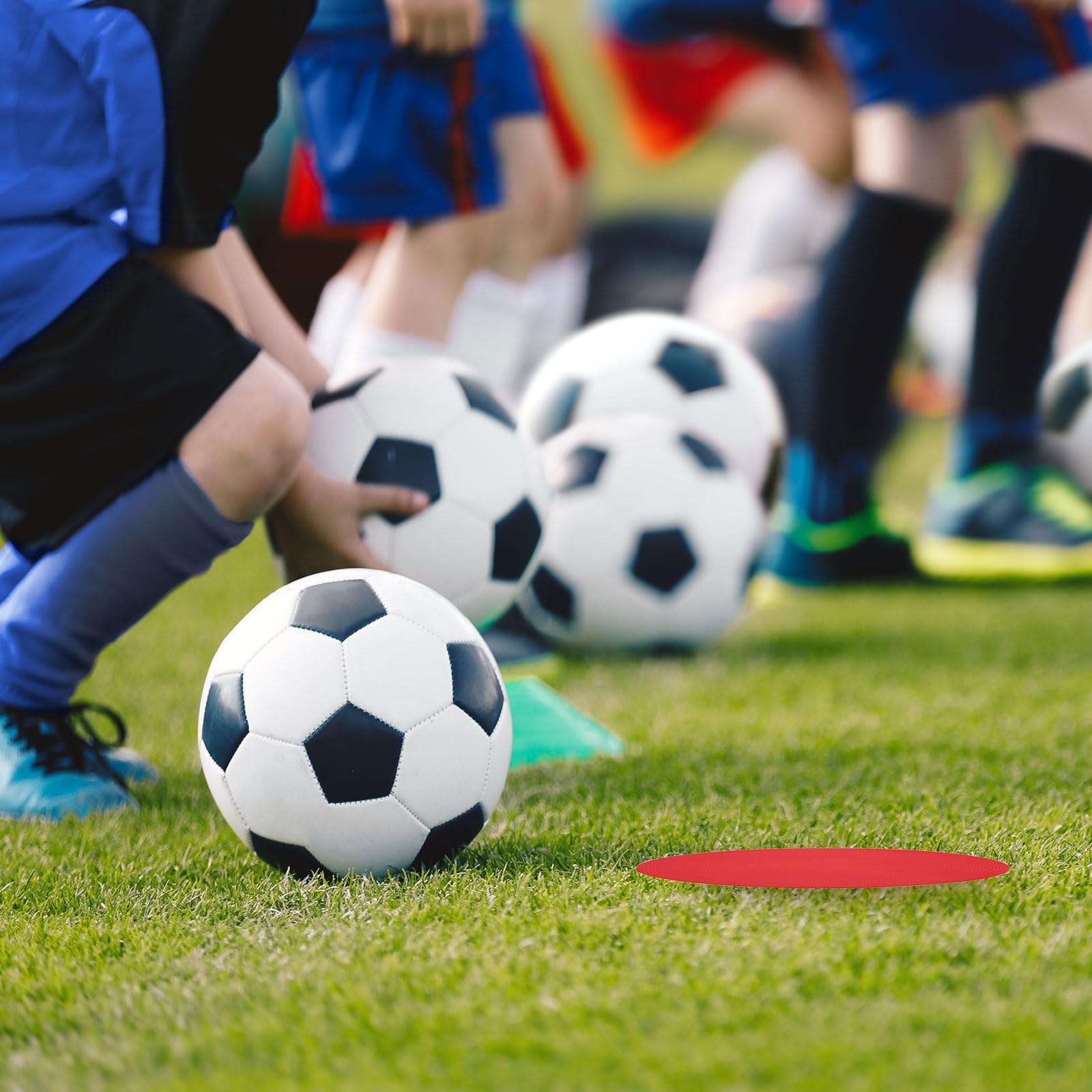 PATIKIL Marcadores de puntos de polietileno de 10 pulgadas, 12 puntos de goma antideslizantes con bolsa de almacenamiento, conos planos de agilidad para entrenamiento deportivo, baloncesto, fútbol