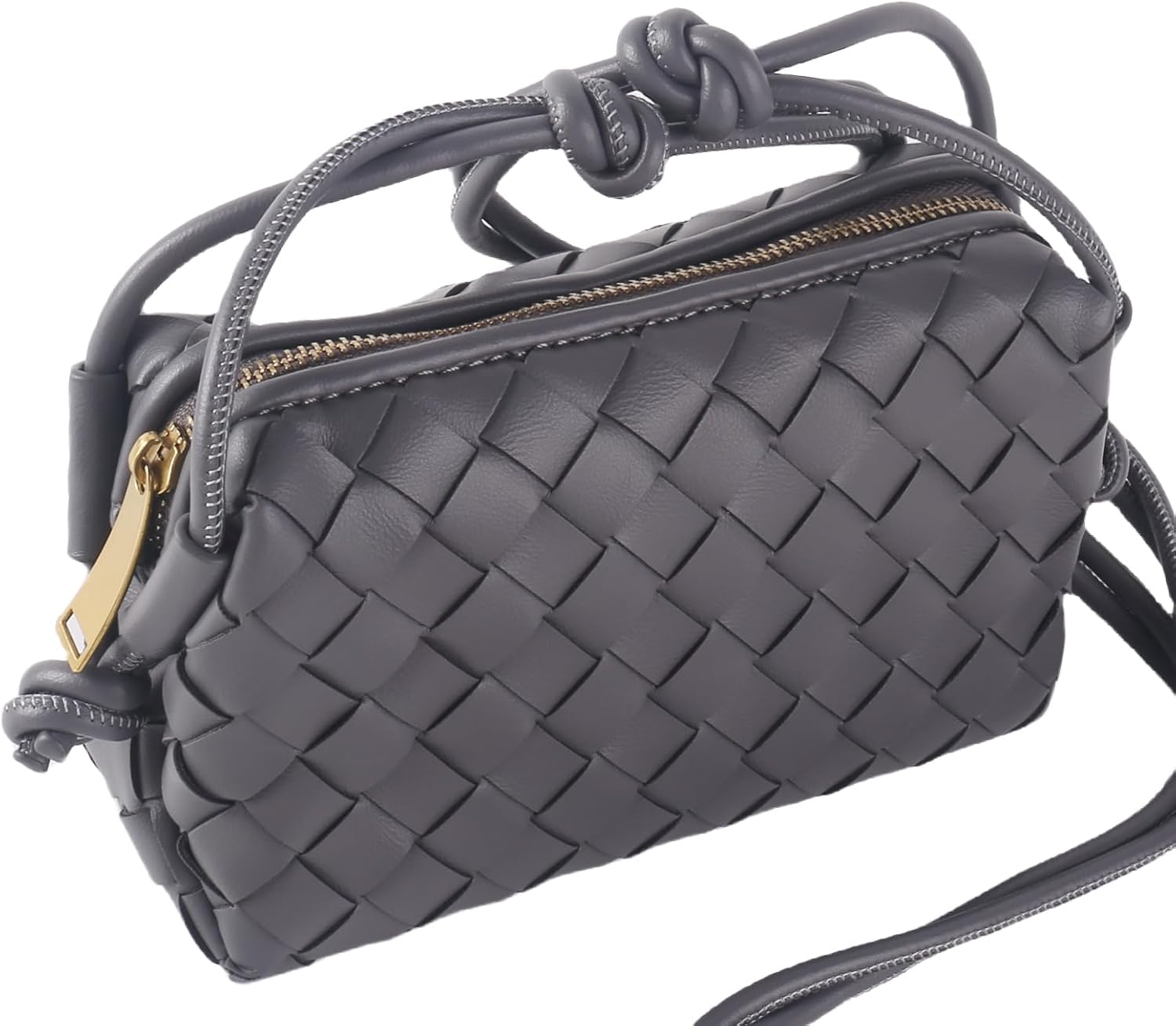 Woven Crossbody Bag for Women Leather Small Evening Purses