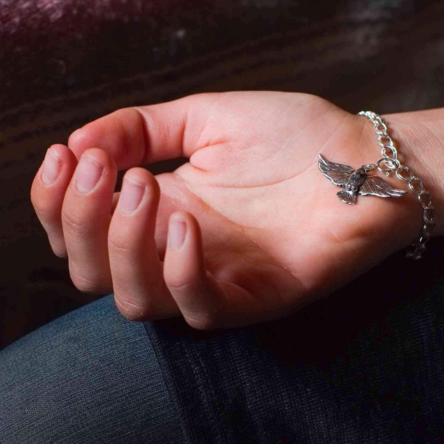 Sterling Silver Raven Charm for Charm Bracelet