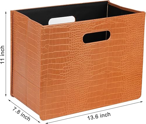 Miniatura 28 de HofferRuffer Soporte para cesta de revista, estante plegable para revistas, organizador de archivos de documentos, carpeta de archivos, organizador