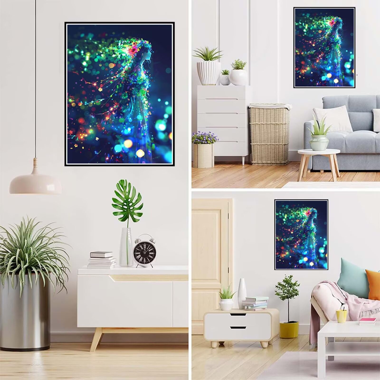 Diamond Painting Karikatur Malen Nach Zahlen Erwachsene, 5D Diamant Painting Bilder Mädchen Diamond-painting Mosaikherstellung Bastelset Kinder ab 6 Jahre, Deko Wohnzimmer Geschenke 70x100cm 6X-867