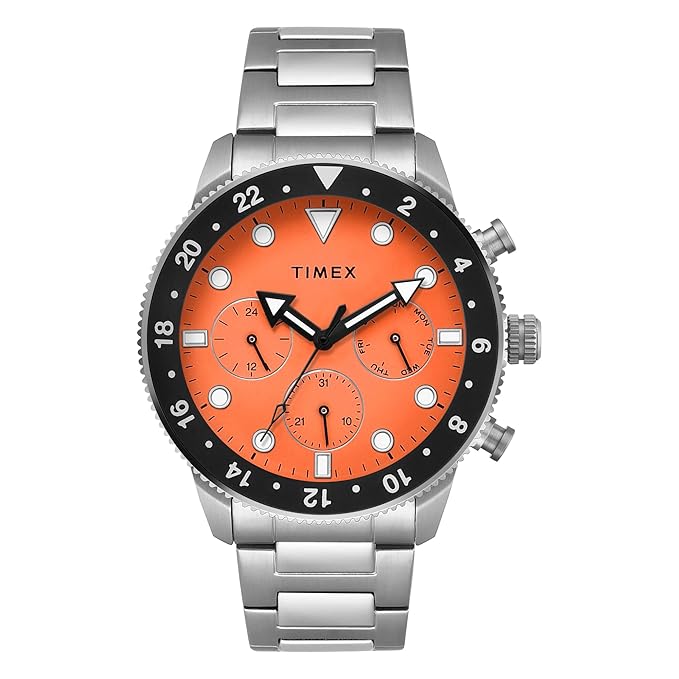 TIMEX Analog Watch for Man with Round Dial & Water Resistant Men's Wrist Watches