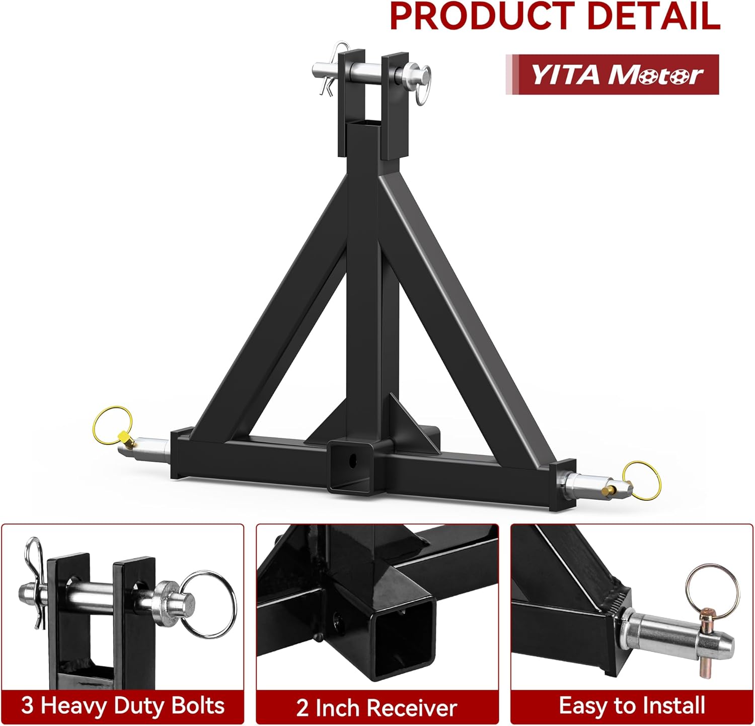 Detaliat view of hitch components
