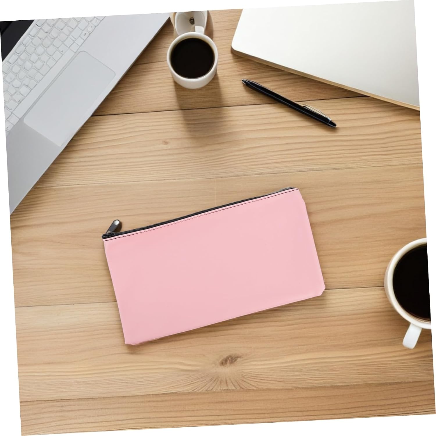 2pcs Money Bag Pu Cash Envelopes Bank Deposit Pouch Zipper Money Storage Bag Secure Closure