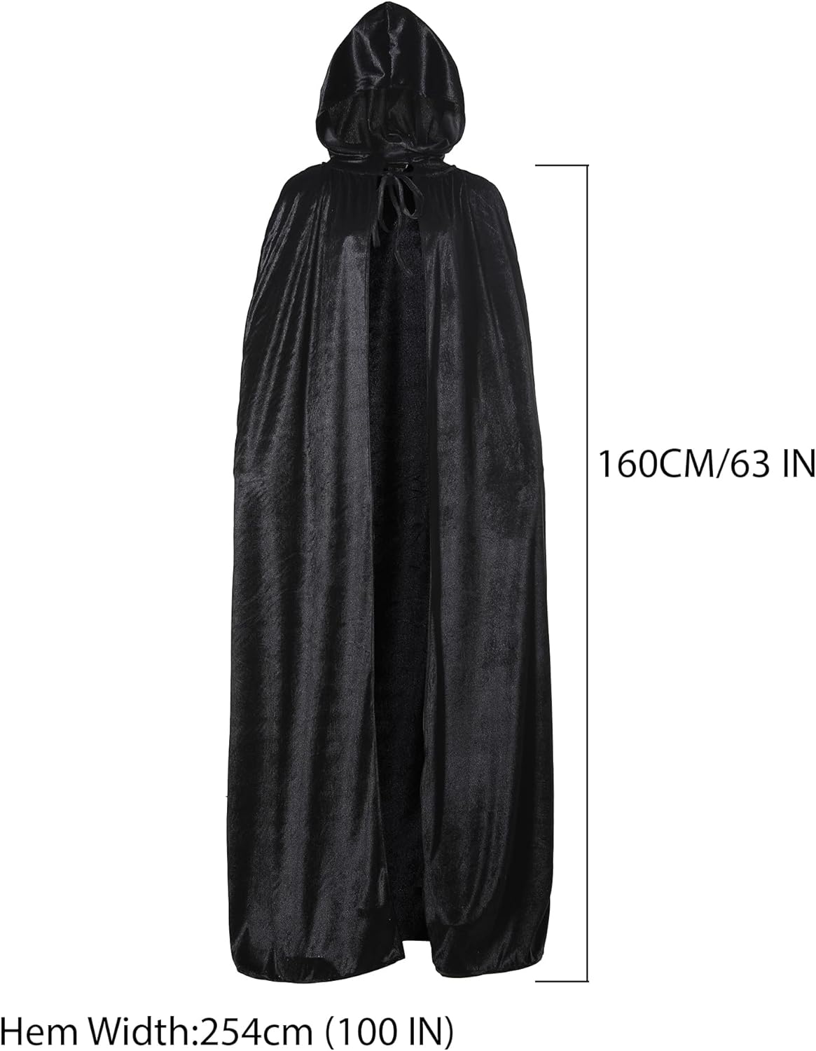Wizland Unisex Velvet Robe Cloak With Hood Halloween Wizard Long Robe Vampire,Mothers Day Gifts for Wife - Image 7
