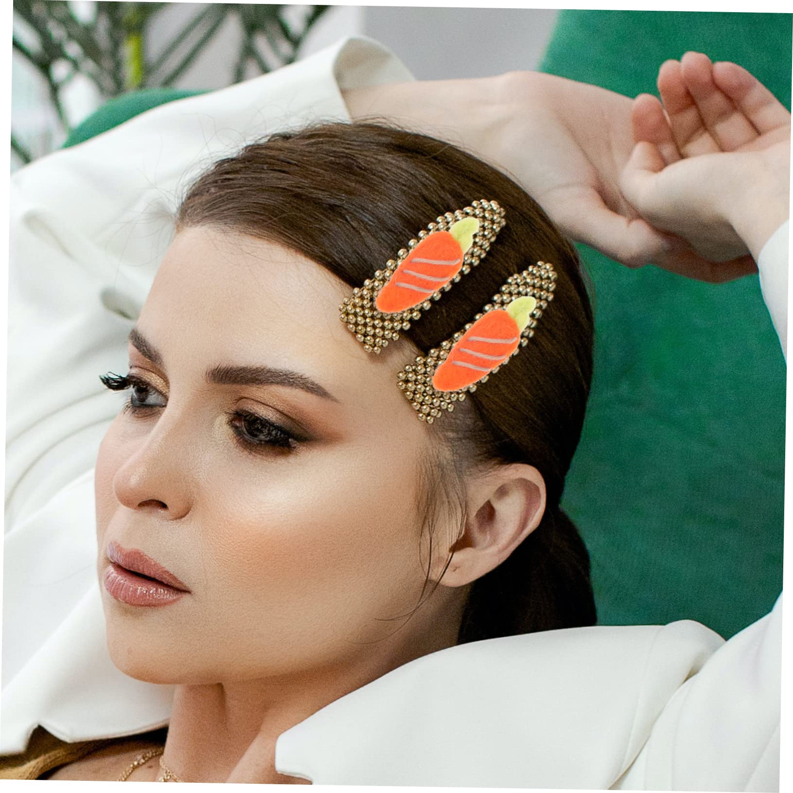 HOMSFOU 10 Pcs Carrot Cake Decorations Felt Brooch Vegetable Decoration for Crafts