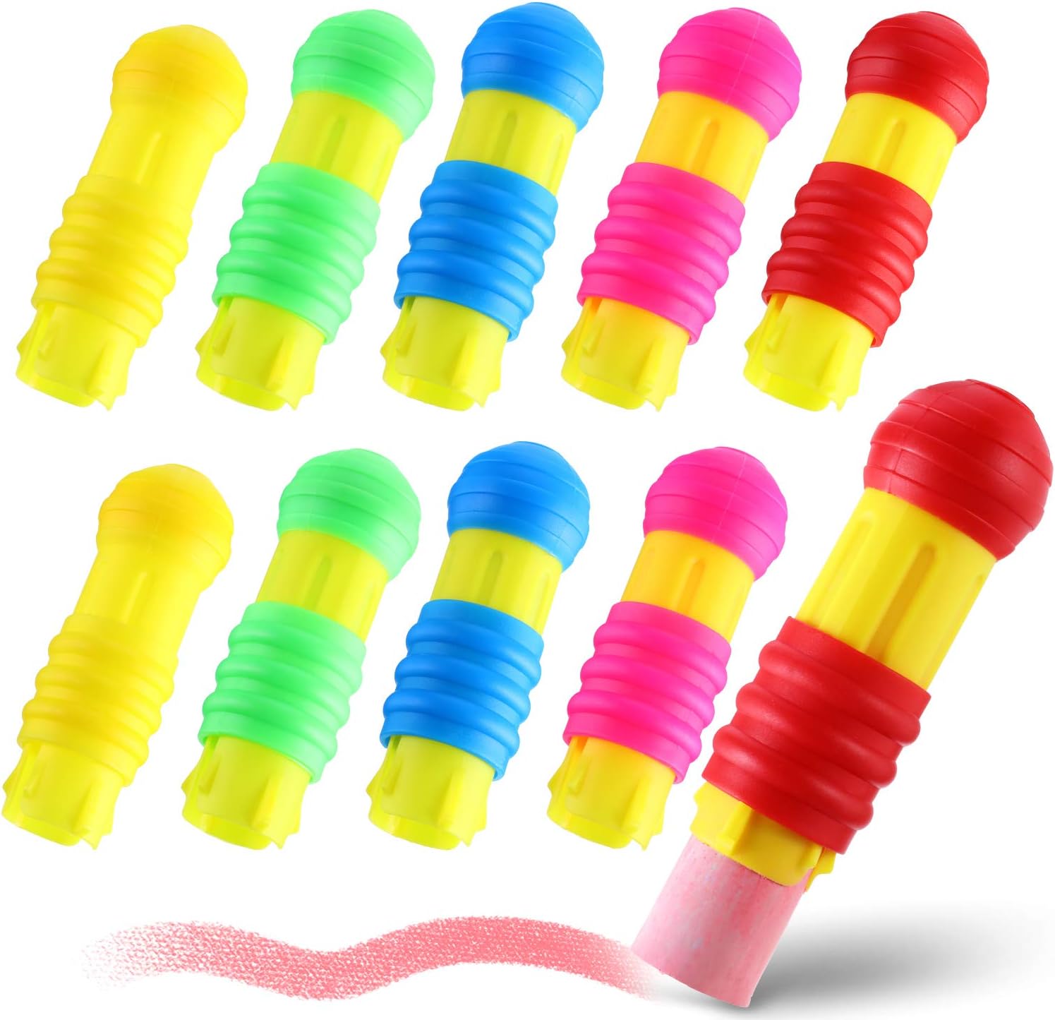 10 Pieces Railroad Chalk Holder Plastic Sidewalk Chalk