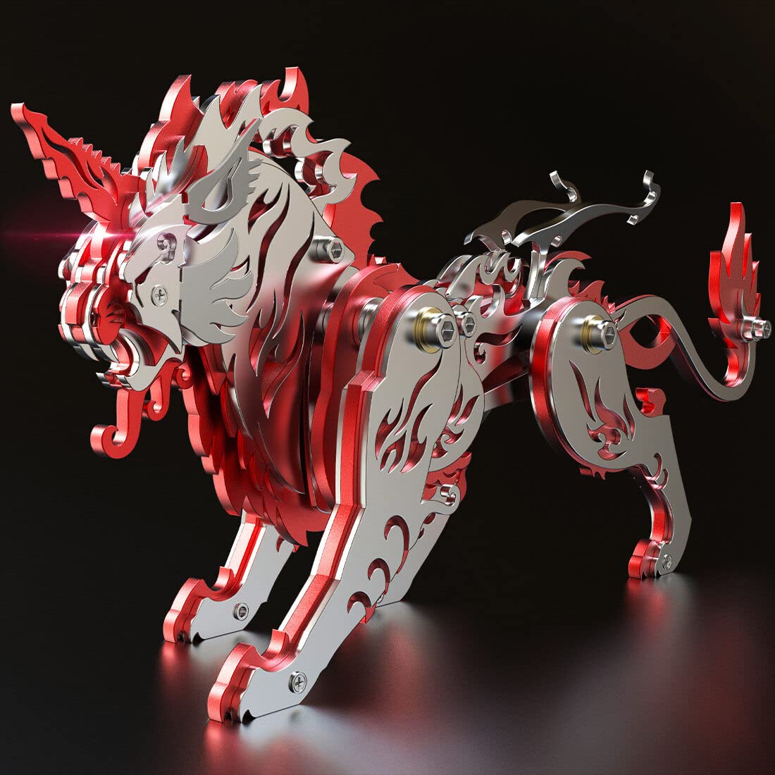 Generic Rompecabezas de metal 3D para adultos, rompecabezas 3D DIY tigre de metal, rompecabezas 3D, kit de modelo de rompecabezas de escritorio, regalos - 96 piezas