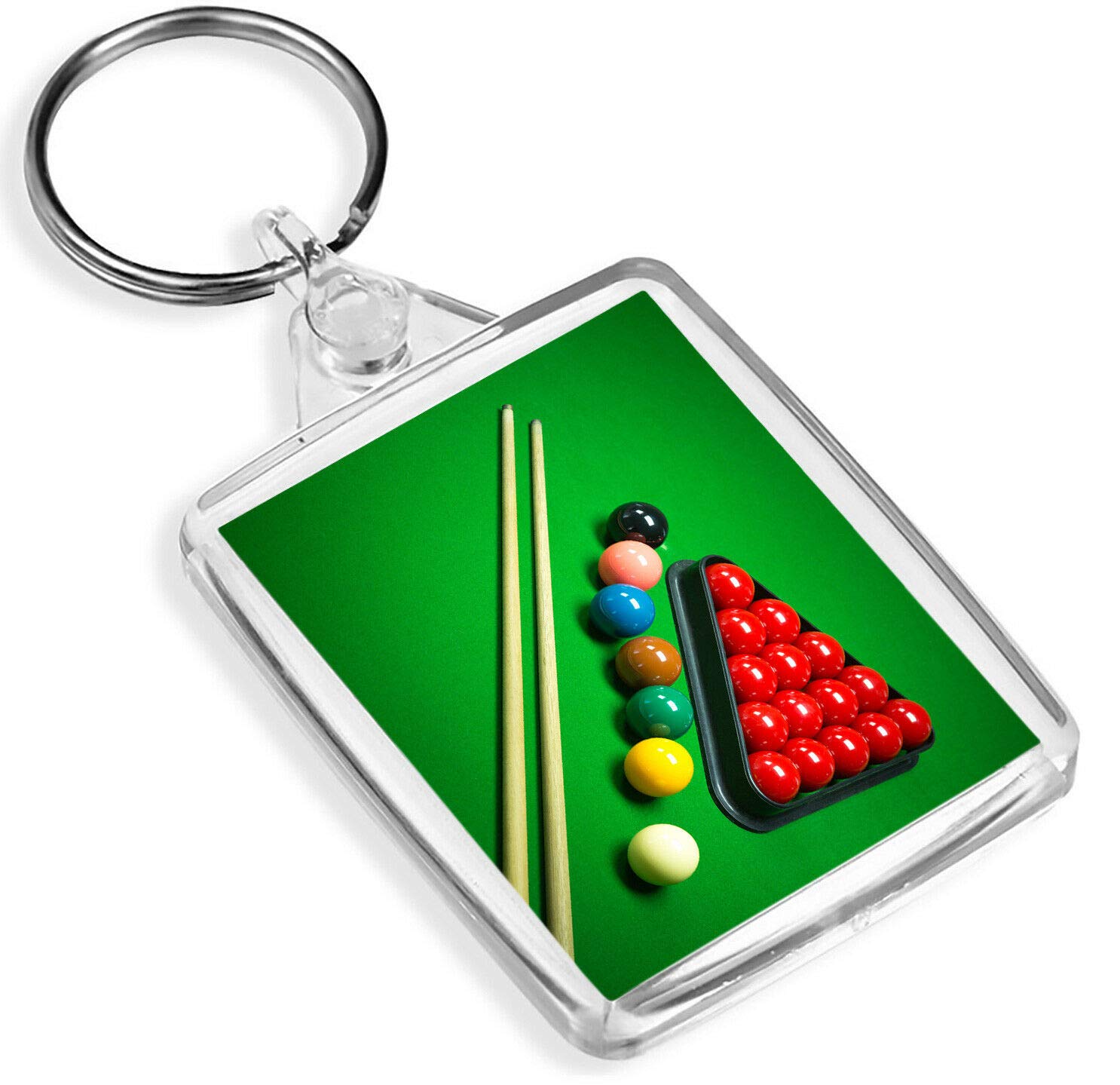 Destination Vinyl Keyrings Unisex Multi Snooker Game Keyring - Ip02 - Pool Cue Sport Men's Pub Bar #16452
