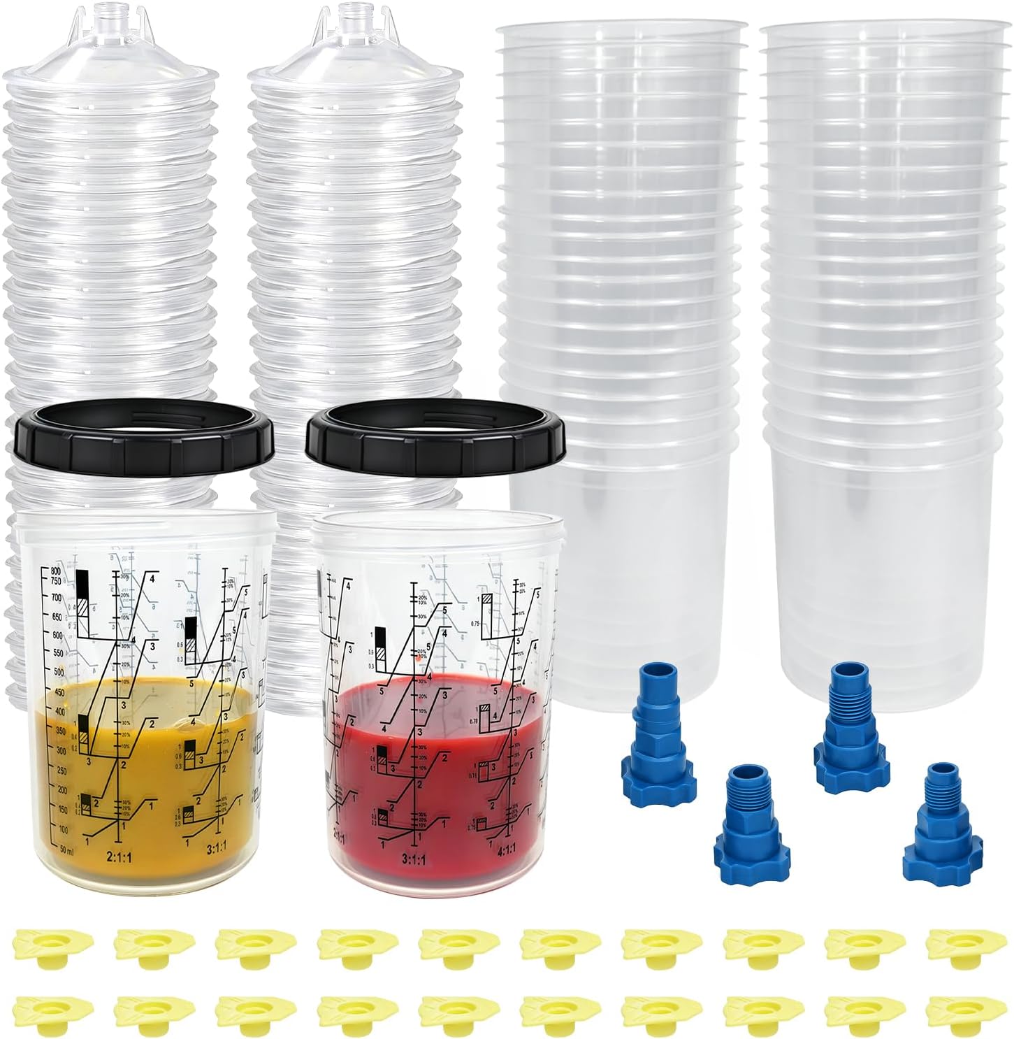 ROBLOCK 600ML Disposable Paint Cup System for HVLP Spray Gun