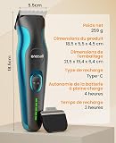 oneisall Tosatrice per cani professionale 2 in 1, Rasoio per cani e gatti per pelo lungo, Macchinetta per cani per testa, zampe, occhi, orecchie, viso - 9