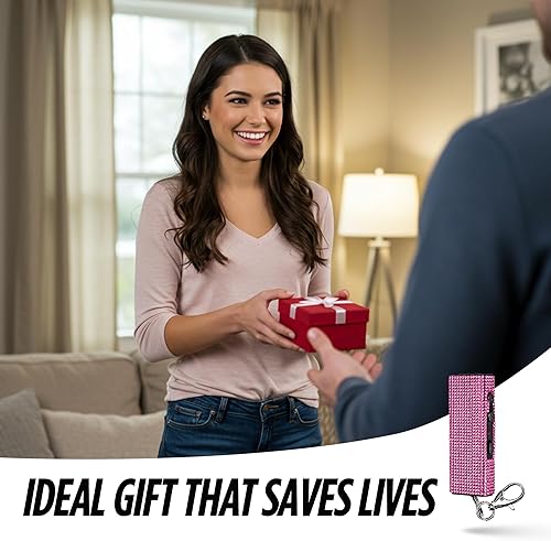 Miniatura 21 de Guard Dog Security Mini llavero de pistola aturdidora con brillos, potente pistola aturdidora para mujeres con linterna LED, recargable por USB