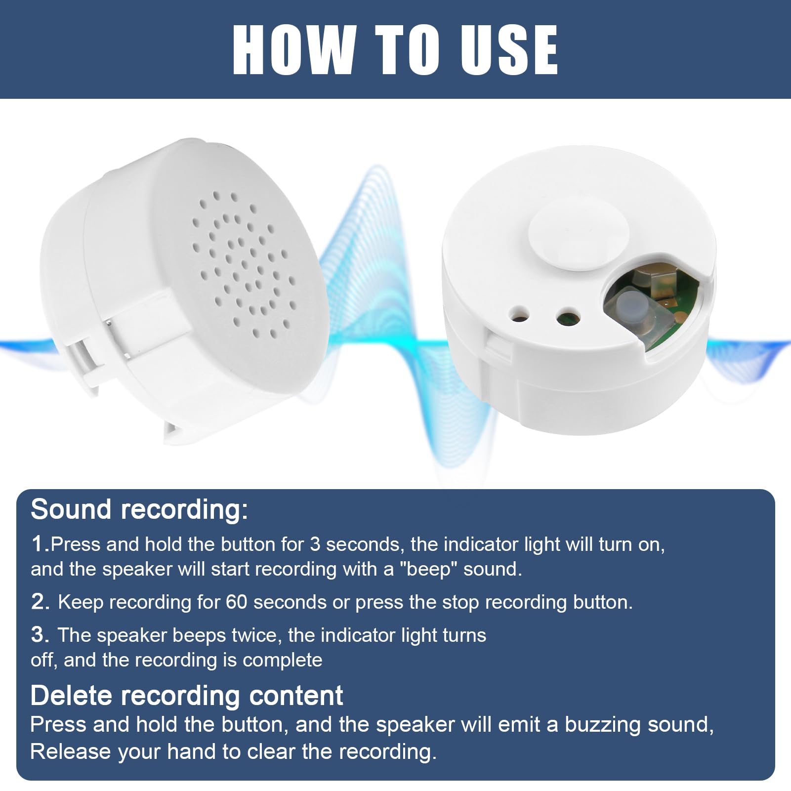 60 Second Recordable Sound Box 60 Second Mini Voice Recorder Module ...