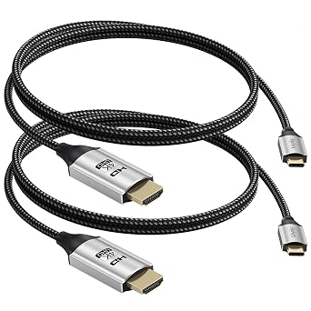 USB C to HDMI Cable 3FT 2-Pack, 4K USBC to HDMI Cable Thunderbolt 3/4/5 Compatible, Source Type C to HDMI Monitor for iPhone 16/15/Galaxy S25/MacBook Pro Air/Mac mini 2024/iPad Pro/Pixel/Surface Pro | Thunderbolt 3/4/5 Compatible, gold-plated connector, Compatible with iPhone15/16, Galaxy S25, MacBook, iPad Pro, Surface Pro