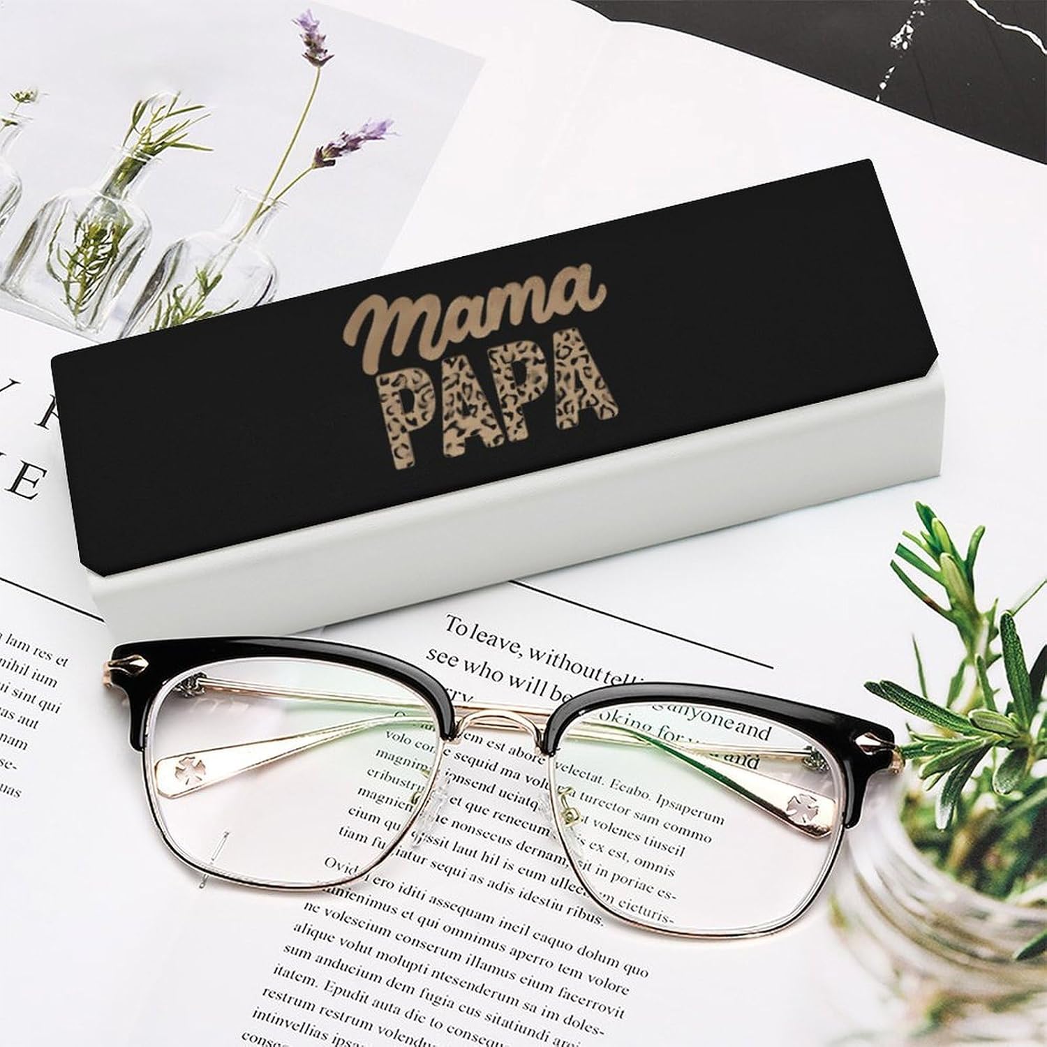 I Love Mama And Papa Novelty Eyeglass Cases Hard Shells Glasses Holder image 5