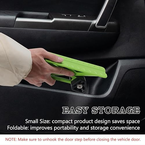 Miniatura 6 de COWVIE Escalón plegable para puerta de auto Escalón para acceso al techo del vehículo para ambos pies, Escalera para la mayoría de SUV, Camiones,