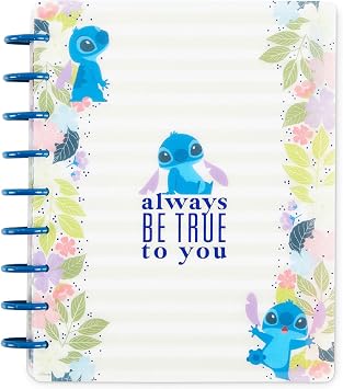 Happy Planner Disney Aloha Stitch Planner, Lilo and Stitch Notebook Planner for School and Work, Undated Daily and Monthly, Classic Size, 7" x 9.75"