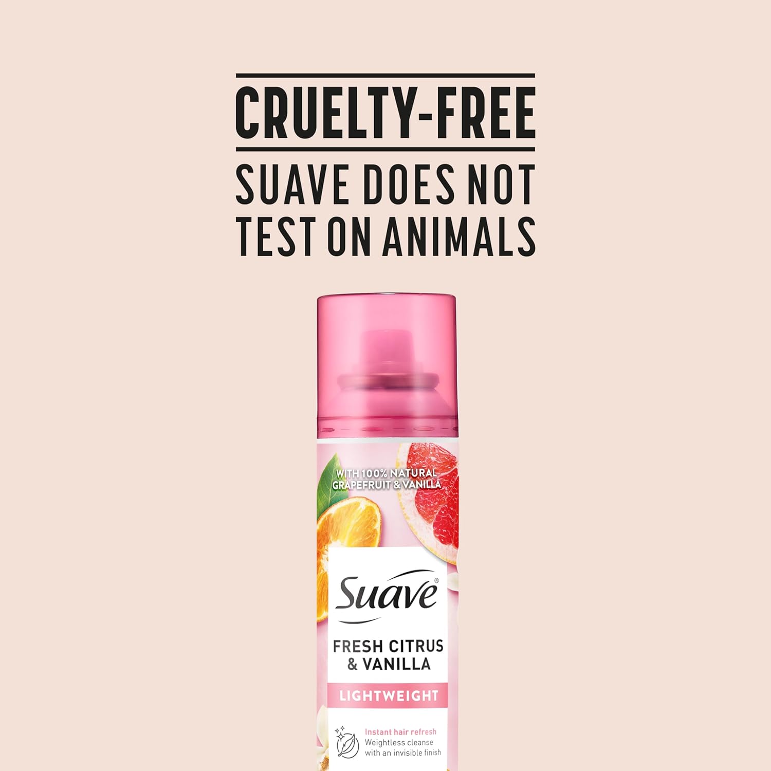 Suave Dry Shampoo For Women, Fresh Citrus & Vanilla Scent, Instantly Refreshes Hair, Absorbs Oil & Dirt, Lightweight, Invisible Formula, 12 Count, 4.3 OZ