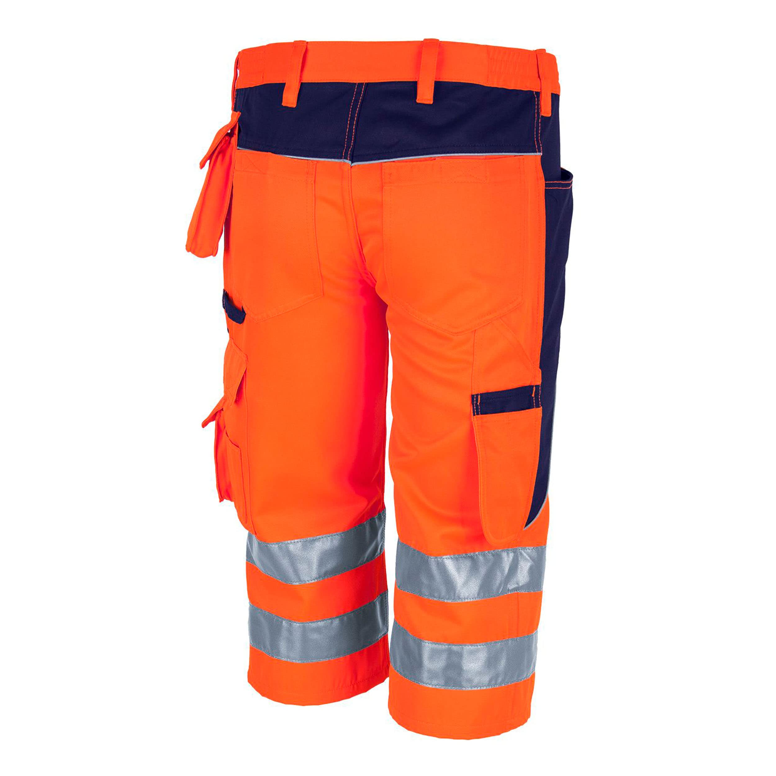 Qualitex Warnschutz-Shorts MW 245 PROfessionell Arbeitskleidung für Handwerk, Kurze Arbeitshose für Damen und Herren