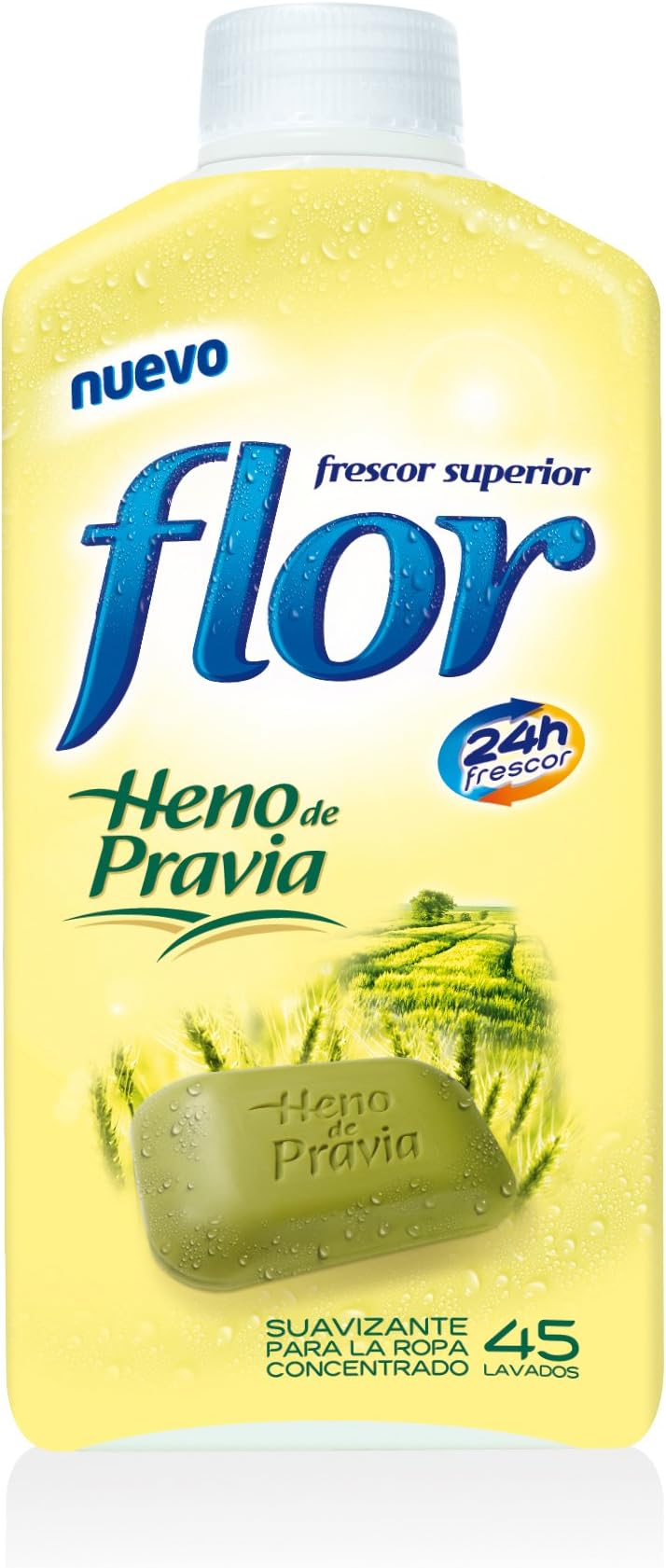 Flower – Heno de Pravia – Concentrated Fabric Softener for Clothes, 45 Washes