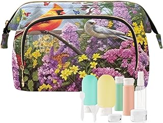 Kigai Spring Birds Flowers Makeup Bag Cosmeti...