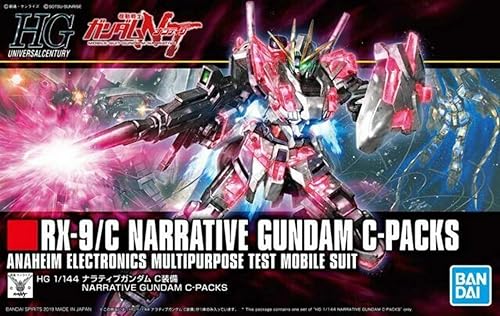 Bandai Hobby HGUC #222 Narrative Gundam C Pack Gundam NT 1/144, blanco/rojo, modelo: BAS5056760 disponible en Yaxa Colombia