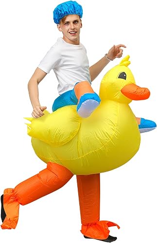JASHKE Inflatable Duck Costume Adult Ride on Duck Inflata…