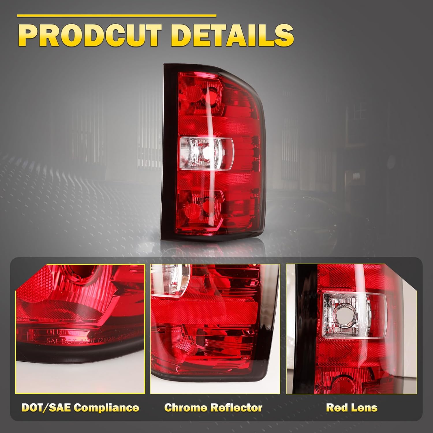 AUTOWIKI Taillights for 2007-2013 Chevy Silverado 1500 2500 3500 - Chevrolet 07-13 Silverado Rear Lamps Assembly Tail Light Replacement Right Passenger Side 1pcs