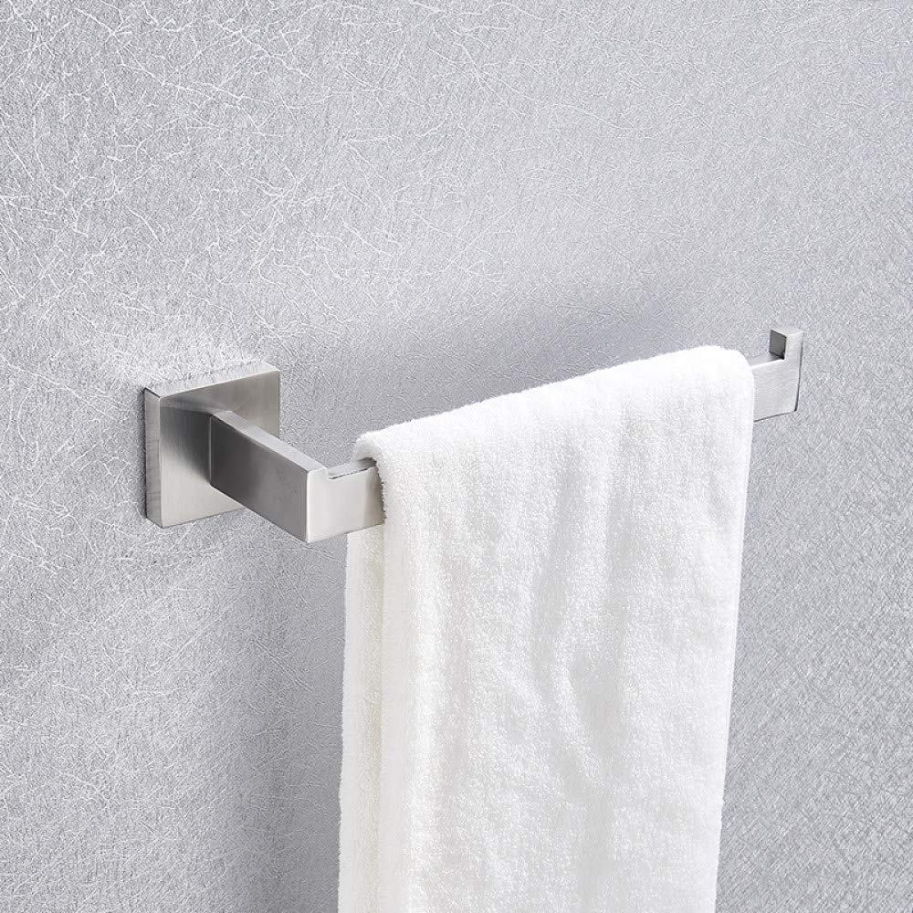 Juego de accesorios para baño Cepillado Gancho para batas Toallero Barra Estante Barra Estante Soporte para papel tisú Soporte para cepillo de dientes Accesorios de baño, Toallero individual, h