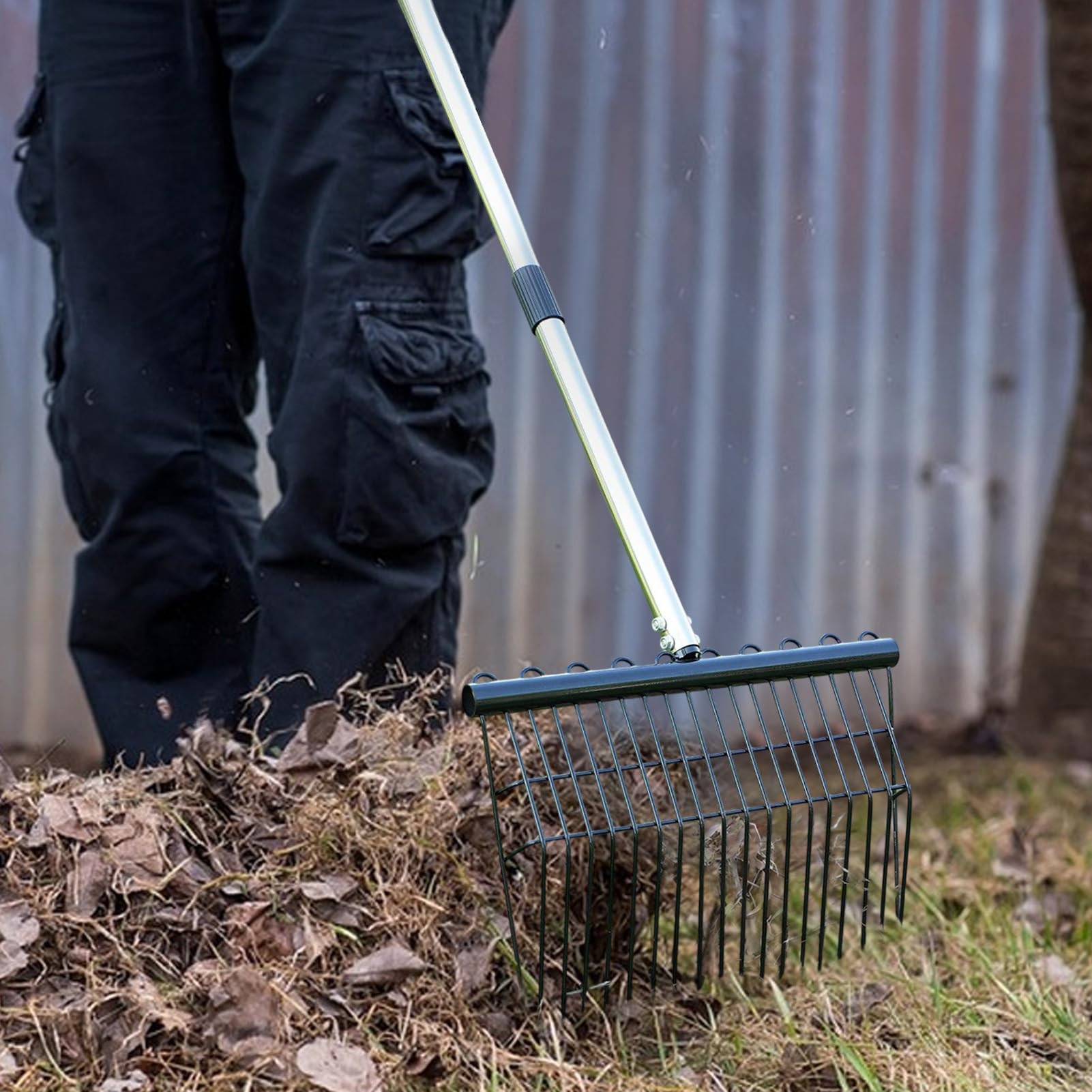 Rastrello da giardino per giardinaggio Pinza Regolabile E Rastrellante Per