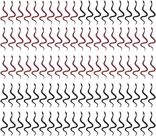 Zerodeko 100 Pieces Plastic Snakes Simulated Snakes Halloween Fake Snakes Realistic Fake Scary Tiny Snakes Small Prank Props for Home Party Halloween Decoration