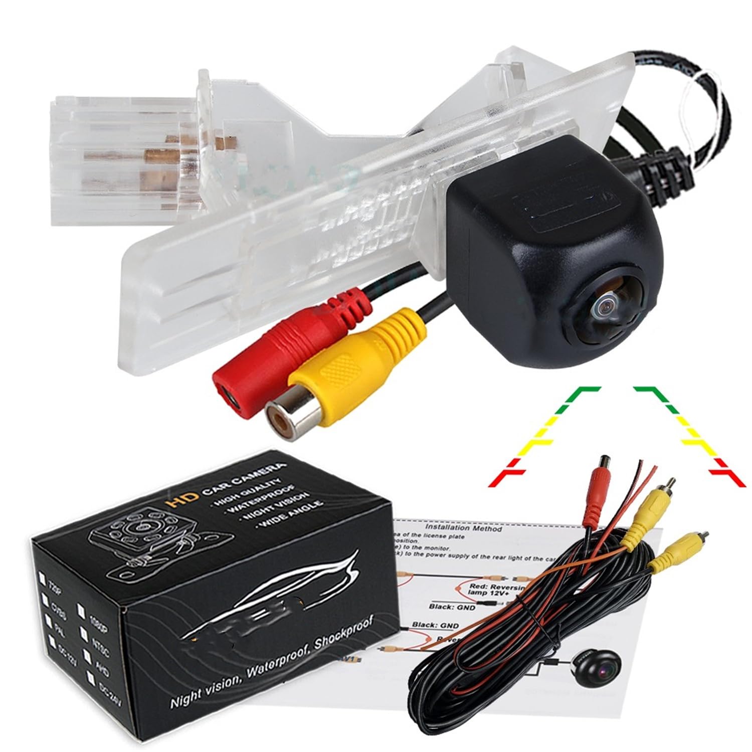 Samochodowa kamera cofania, zamiennik tylnej kamery samochodowej do Duster Dacia 2009-2019 Fluence 2012-2019 HS134 HS135, wodoodporny metalowy monitor sterowania samochodem, kamera cofania samochodu