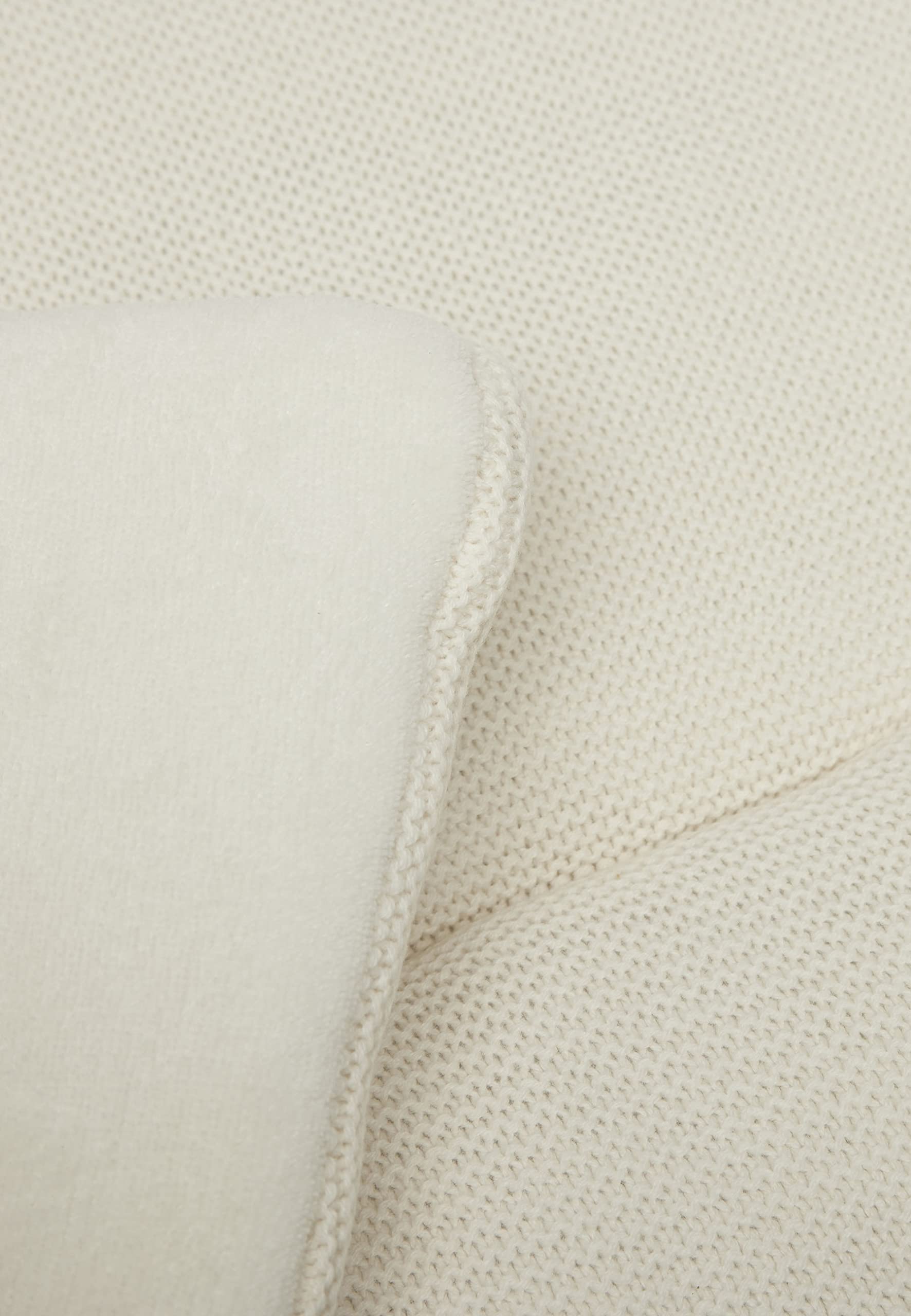 Jollein Krabbeldecke für Baby - Basic Knit, Ivory - Laufgittereinlage - 75x95 cm - Spieldecke Baby - Elfenbeinfarben