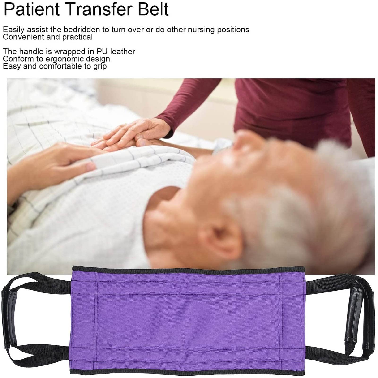 Arnés De Elevación De Pacientes, Cinturón De Transferencia De Arnés De Elevación De Pacientes, Arnés De Asistencia para El Cuidado De La Movilidad, Cinturón De Elevación para,Purple