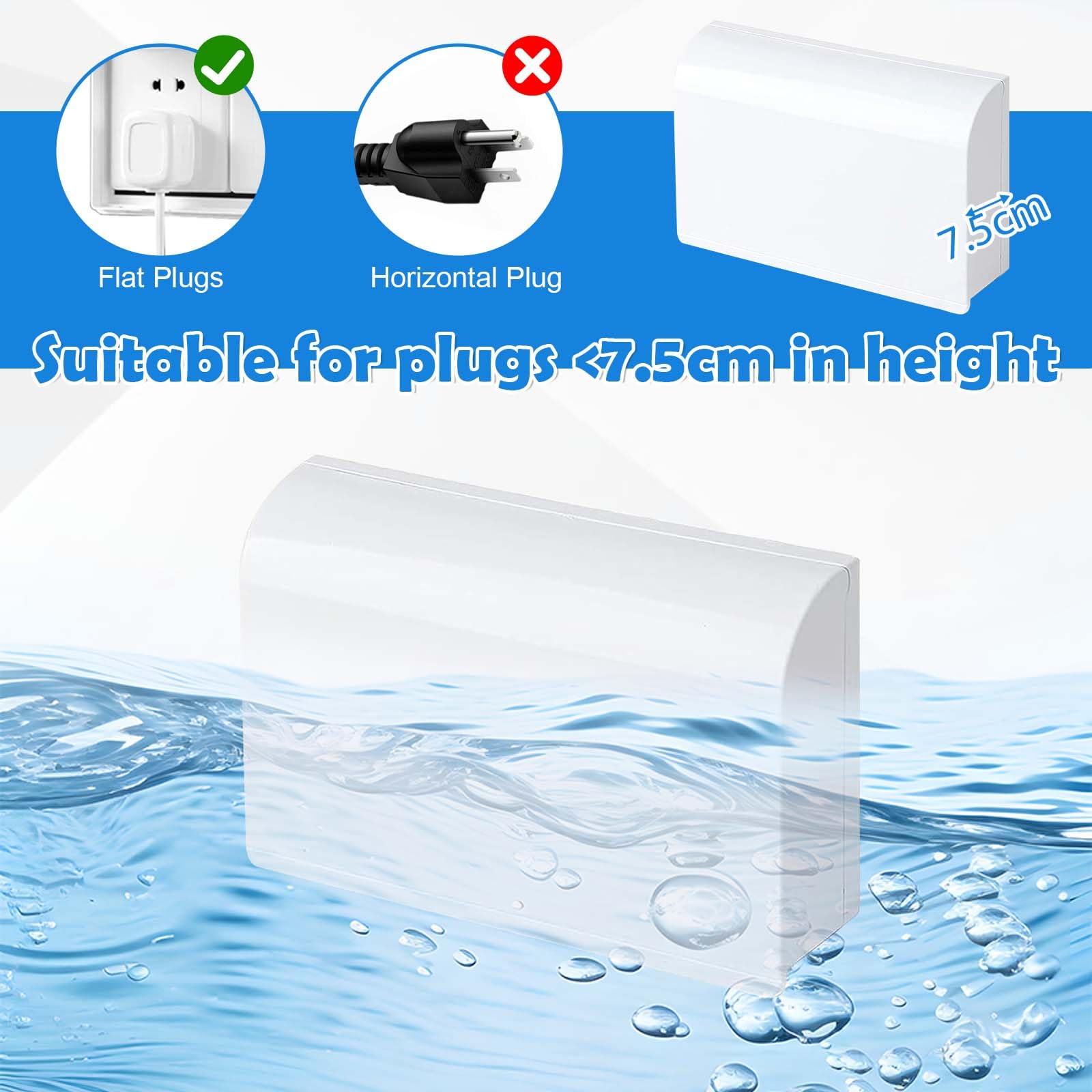 Set di 5 coperture per prese elettriche a prova di bambino, per la sicurezza dei bambini, protezione universale per prese elettriche per la sicurezza domestica, design a prova di neonati e animali