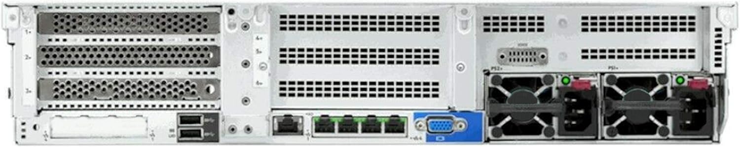 HPE Proliant DL380 Gen10 24B SFF, 2X Intel Xeon Silver 4114 2.20GHz 10-Core (20-cores Total), 256GB DDR4, P408i-a 2GB FBWC 12Gb/s SAS RAID, 24x HDD Trays (Renewed)