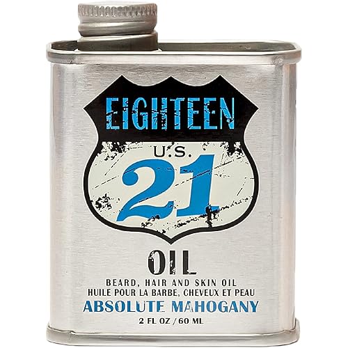 18.21 Man Made Hair, Skin & Beard Oil for Men, 4 Scents - Non-Greasy, Conditioning Balm with Castor Seed, Jojoba, and Argan Oils - Premium Tattoo and Mustache Care Products