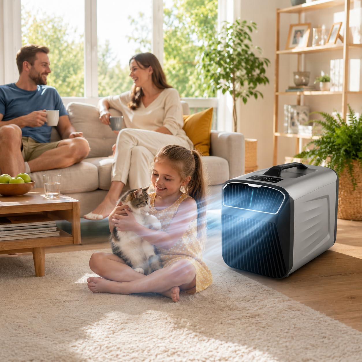 Camping Air Conditioner 12V 24V Portable DC Cooling Unit – Mobile Air Conditioner for RV, Tent & Travel, 5200 BTU with Cooling, Dehumidify, Fan, Sleep Mode & 24h Timer, for Family Camping Silver-24V