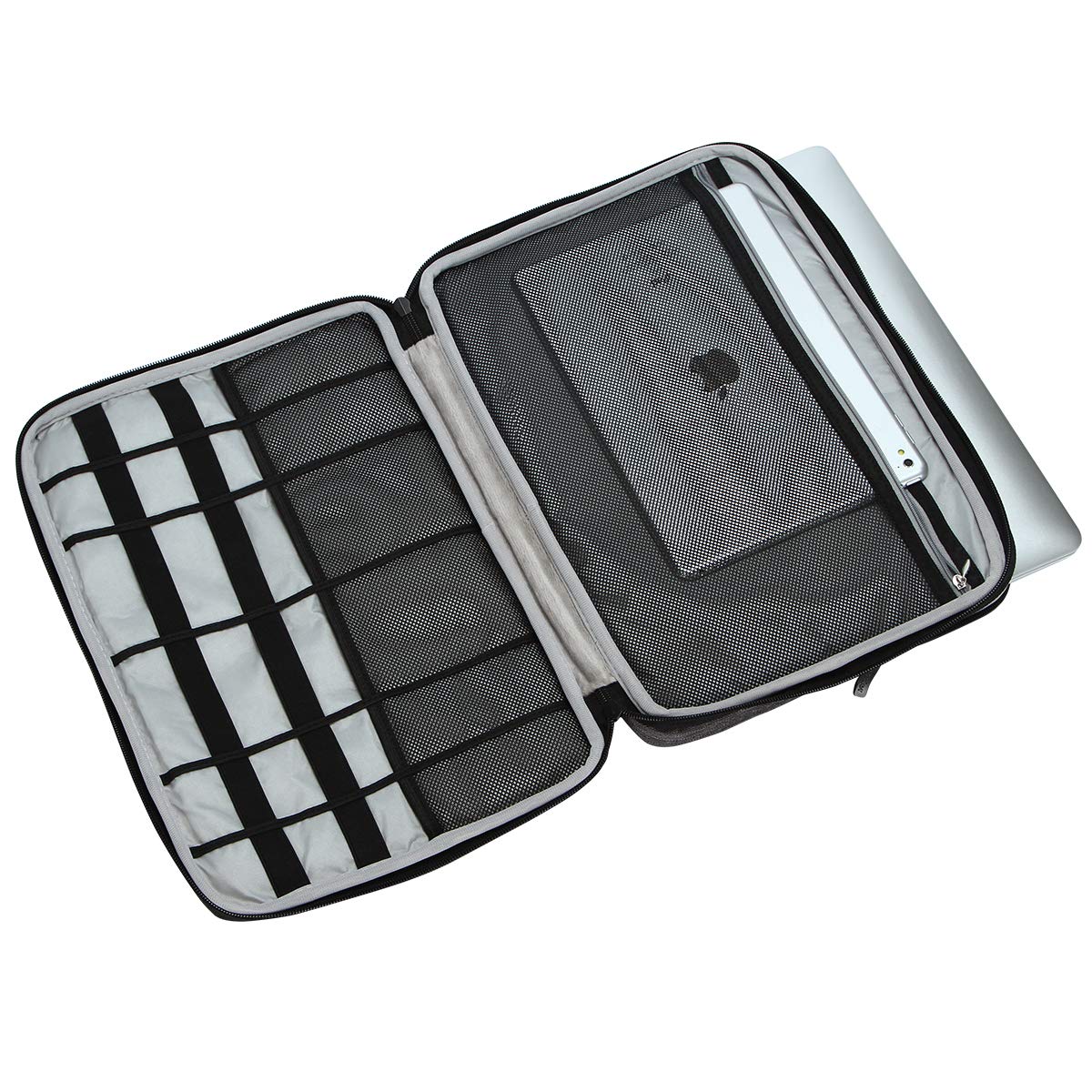 Custodia ICozzier Per Portatile 14 Pollici Con Manico In Pelle – Borsa Protettiva Per MacBook Air/Pro E Laptop – Tasche Per Accessori - 5
