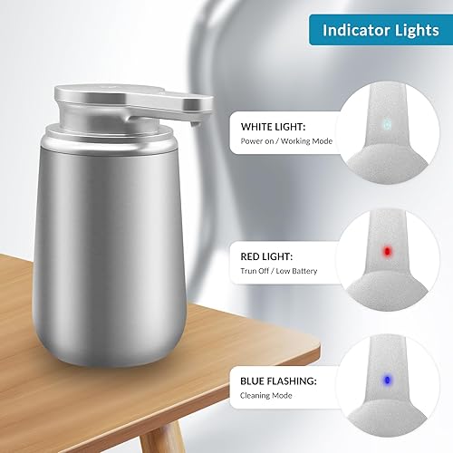 Miniatura 3 de Dispensador automático de jabón de acero inoxidable con sensor, dispensador de jabón infrarrojo, eléctrico, IPX5, impermeable, USB-C, sensor de