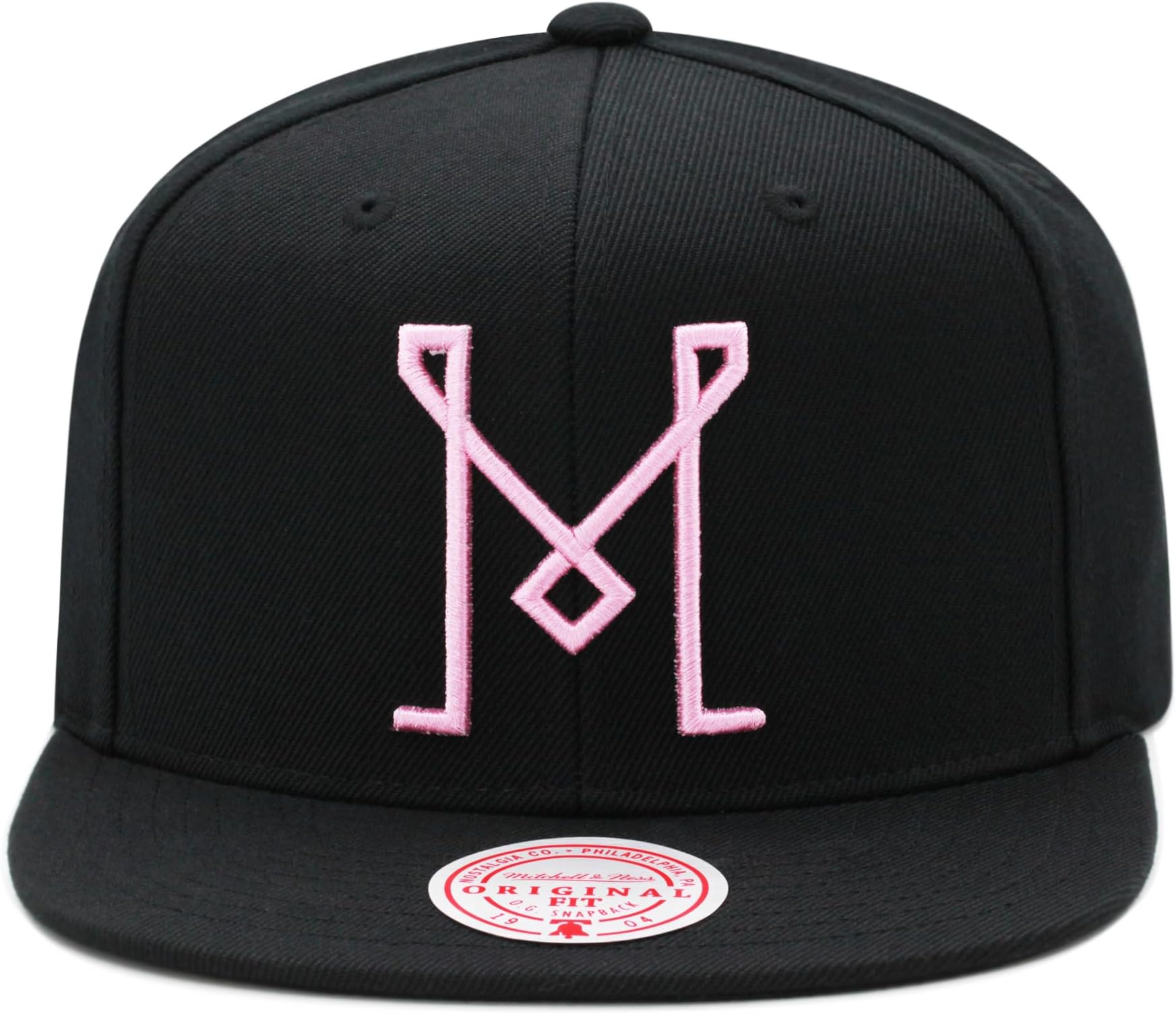 Mitchell & Ness Inter Miami CF MLS Miami M Logo Snapback Hat Cap