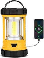 Vista 8 de Linterna de campamento de 3000 lúmenes, faroles LED para cortes de energía con cargador de teléfono de 4400 mAh, linterna recargable resistente a