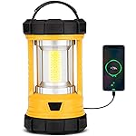 Camping Lantern 3000LM, LED Lanterns for Power Outages with 4400mAh Phone Charger, Impact-Resistant Rechargeable Lantern, 5 Light Modes Waterproof Lantern for Hurricane Emergency(Orange)