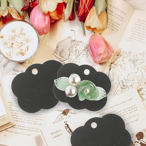 Miniatura 5 de Tarjetas de exhibición de lazo para el cabello, tarjetas de exhibición de joyas, 100 piezas, pinzas para el cabello, soporte para broche, aretes,