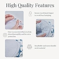 Vista 4 de Bluehome Shoe Washing Machine Bags (2-Pack) – Protective Mesh Laundry Bags for Shoes, Includes Sneaker Brush